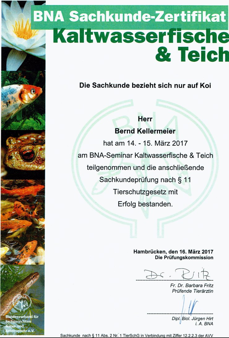 BNA Sachkunde-Zertifikat